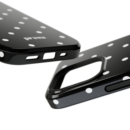 Black with White Polka Dots Phone Case