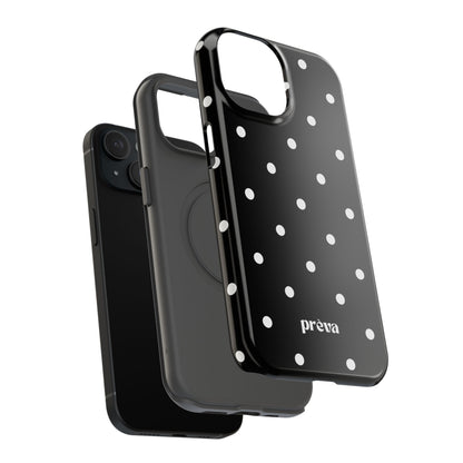 Black with White Polka Dots Phone Case