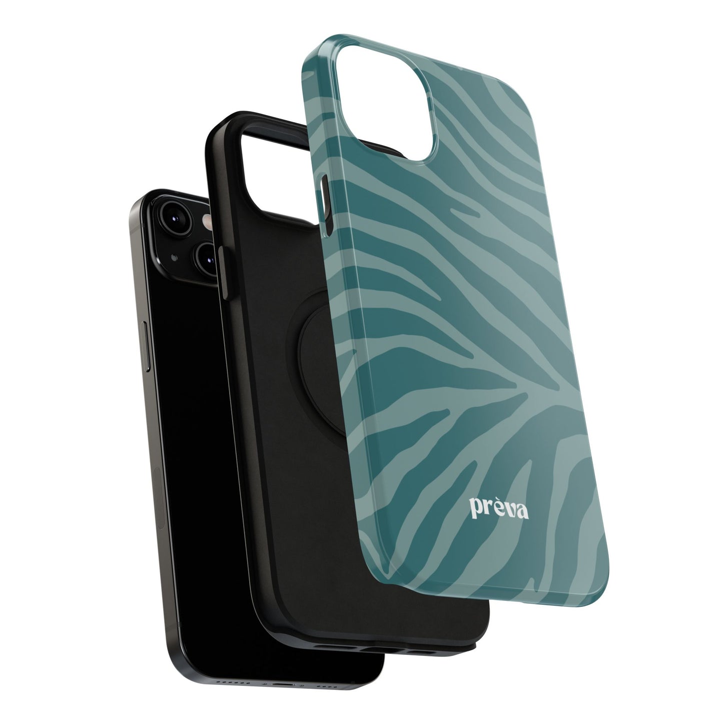Teal Zebra Phone Case