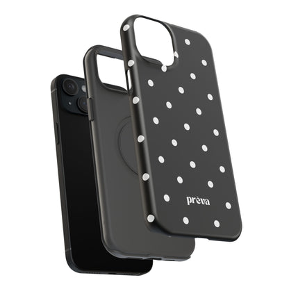 Black with White Polka Dots Phone Case