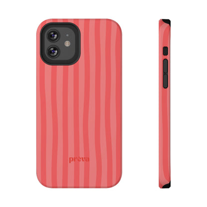 Coral Stipes Phone Case