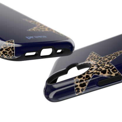 Navy Leopard Star Phone Case