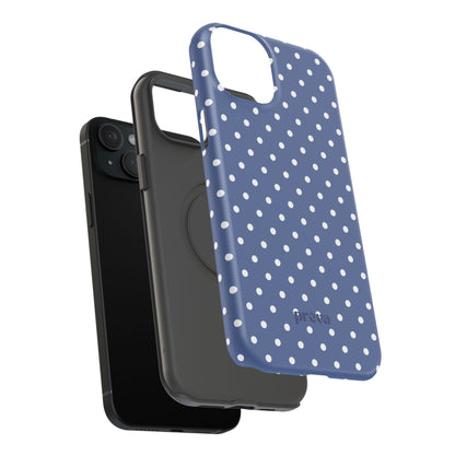 Navy Polka Dot Phone Case