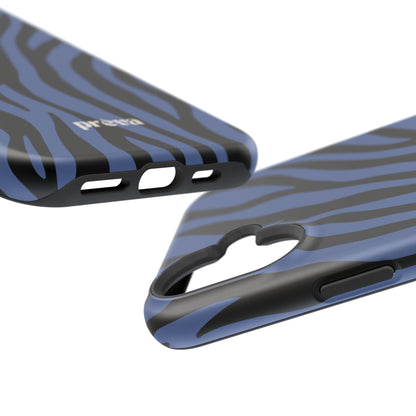 Blue & Black Zebra Stripe Phone Case