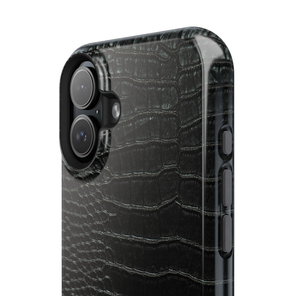 Black Croc Phone Case