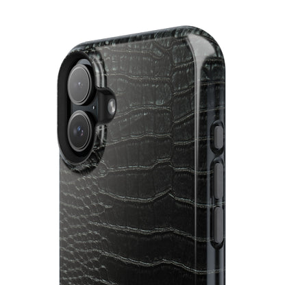 Black Croc Phone Case