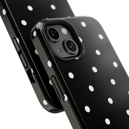 Black with White Polka Dots Phone Case