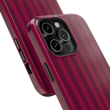 Burgandy Stripes x Ava Dudderar Phone Case