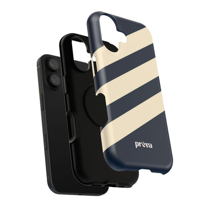 Striped Navy & Cream Phone Case