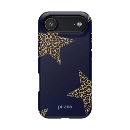 Navy Leopard Star Phone Case