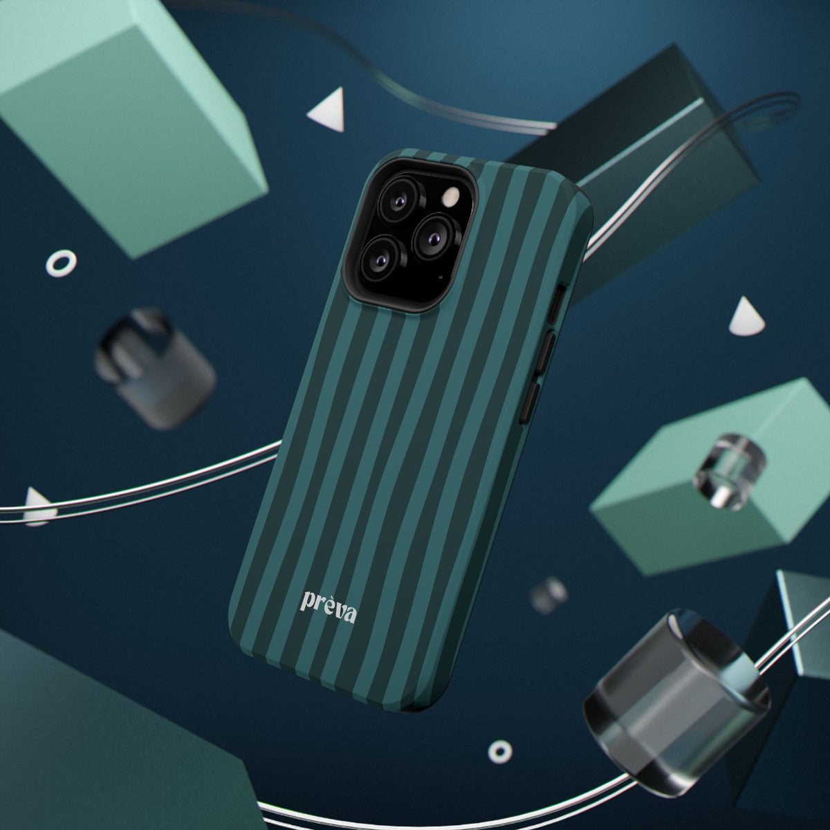 Dark Stripes Turquoise Phone Case
