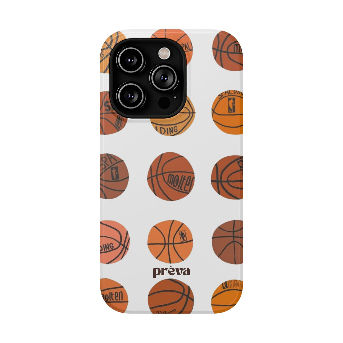 White Basketball Phone Case
