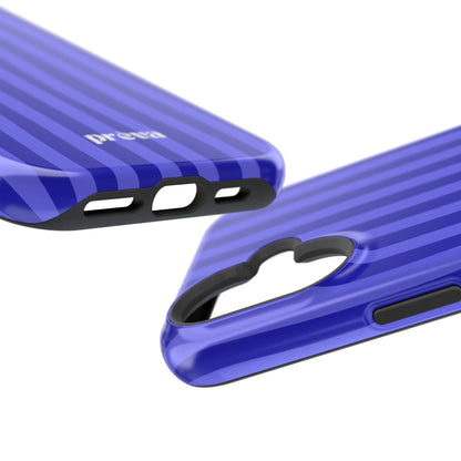 Neon Blue Stripes Phone Case