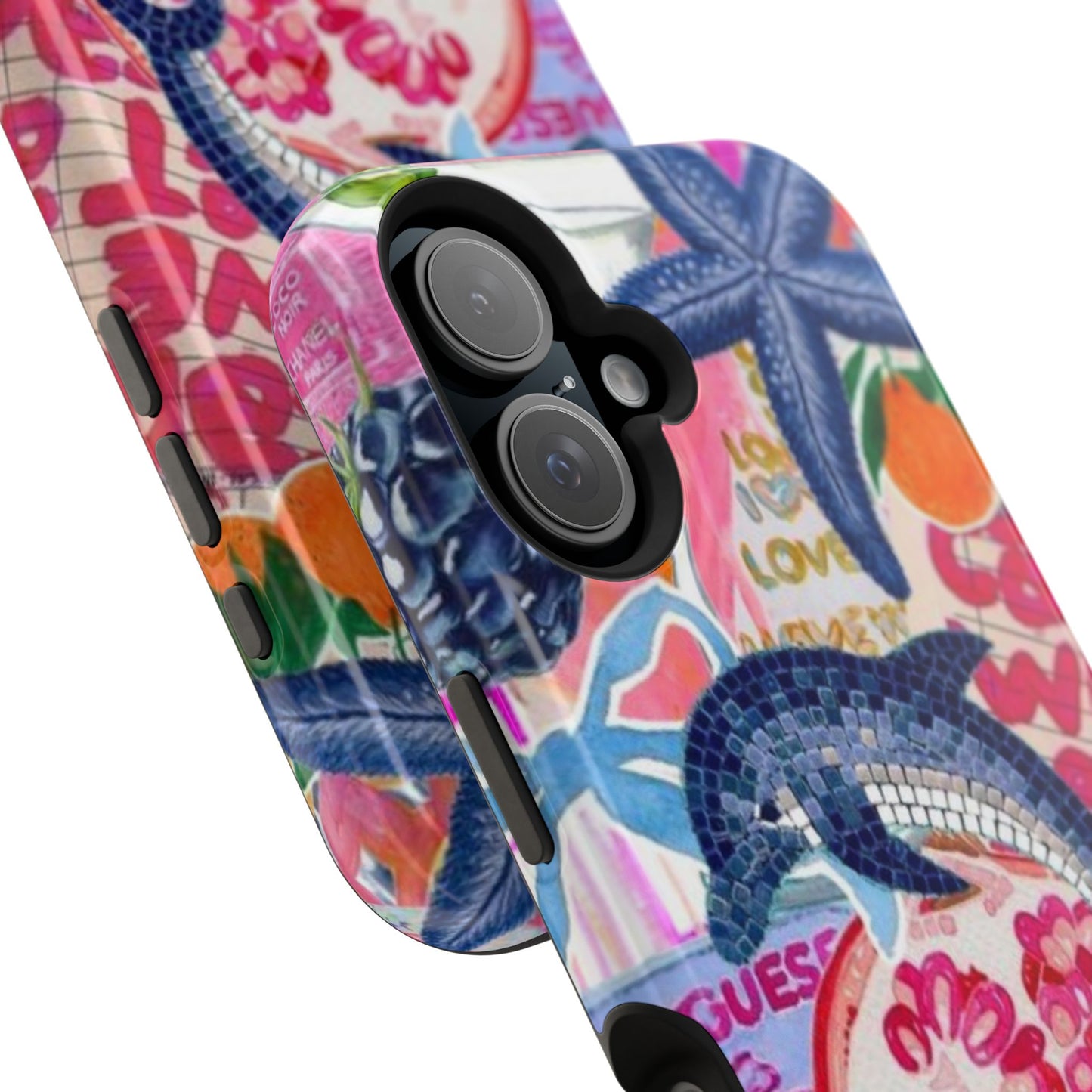 Dolphin Tropics Collage Phone Case