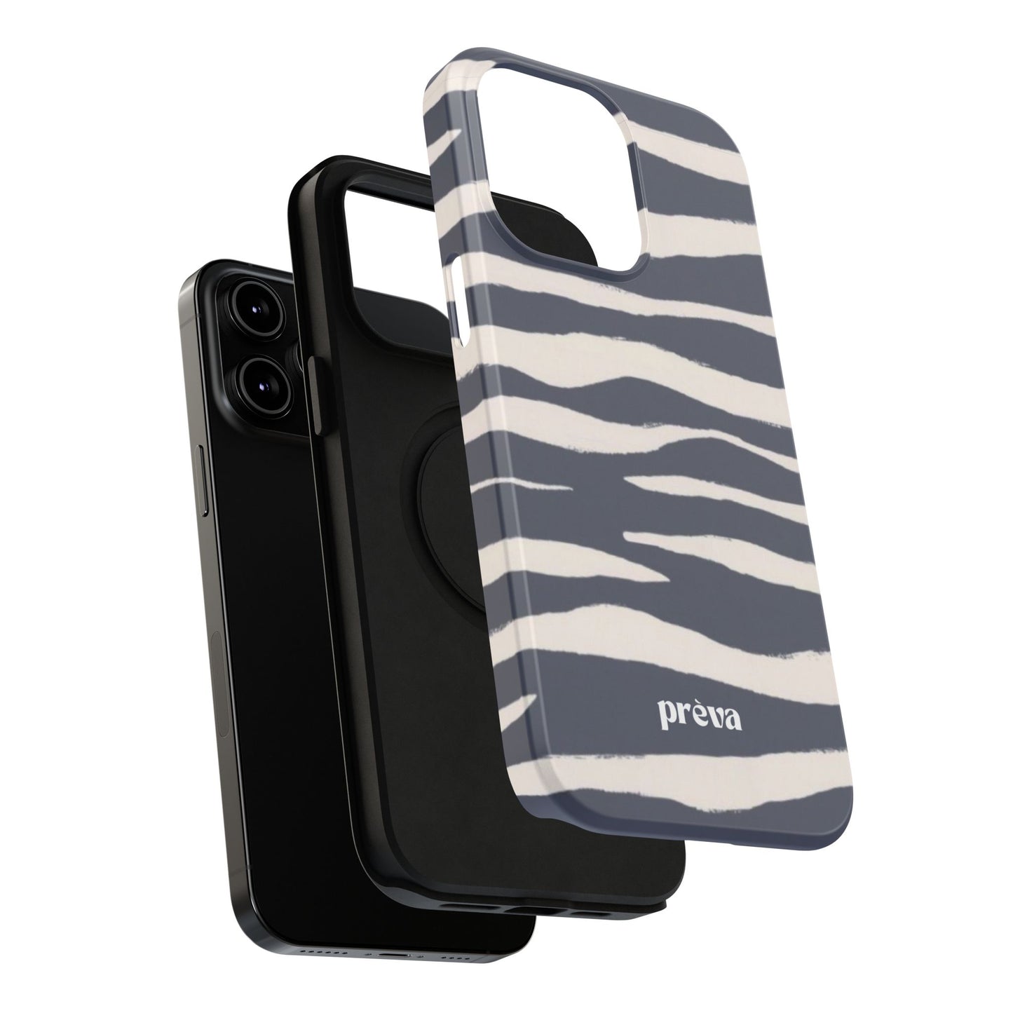 Navy & Cream Zebra Phone Case