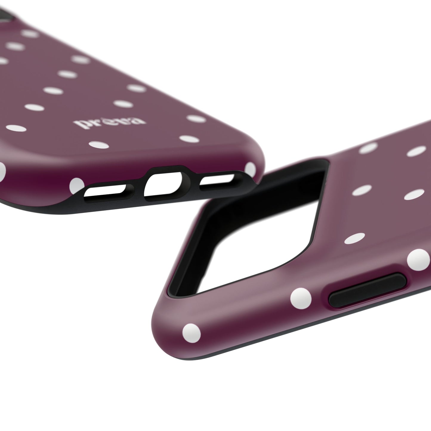 Maroon Polka Dot Phone Case