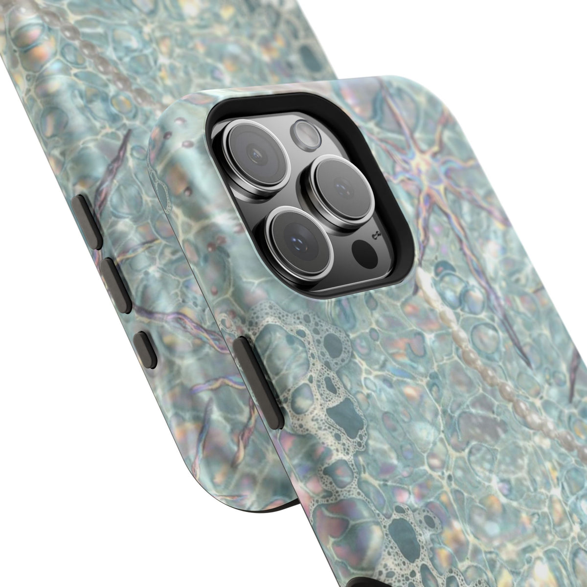 Marbled Seafoam Impact-Resistant Phone Case