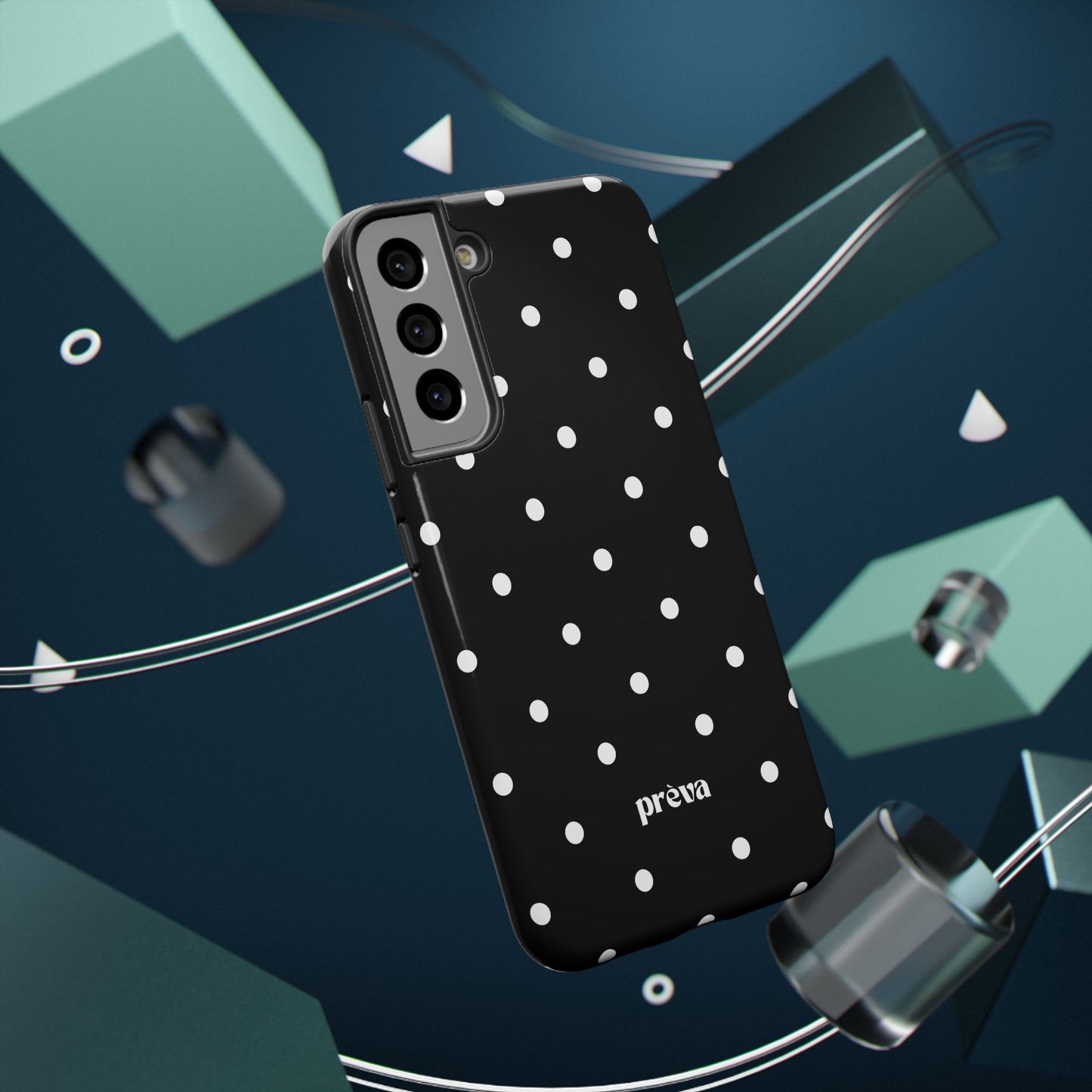 Black with White Polka Dots Phone Case