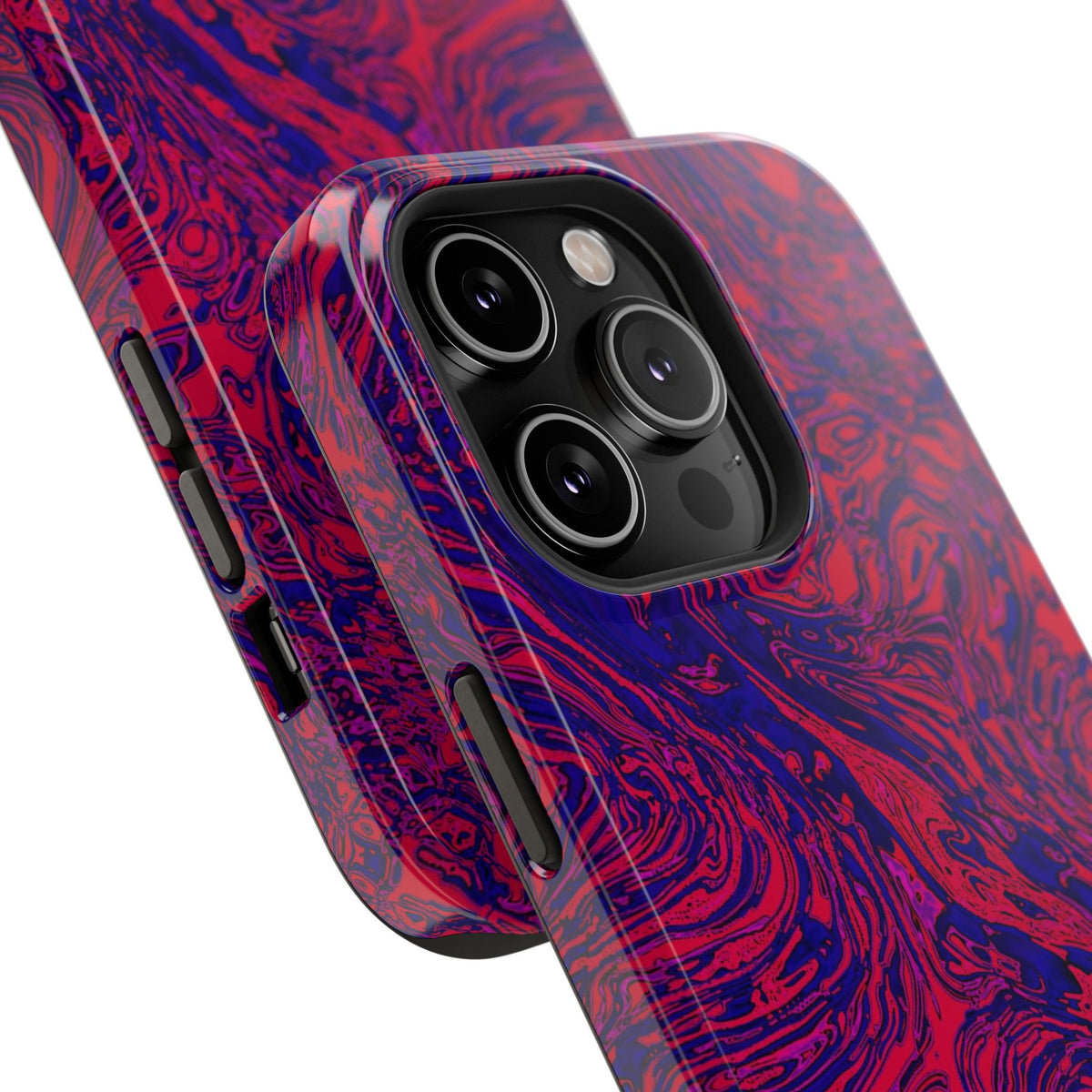 Marbled Red & Purple Impact Phone Case