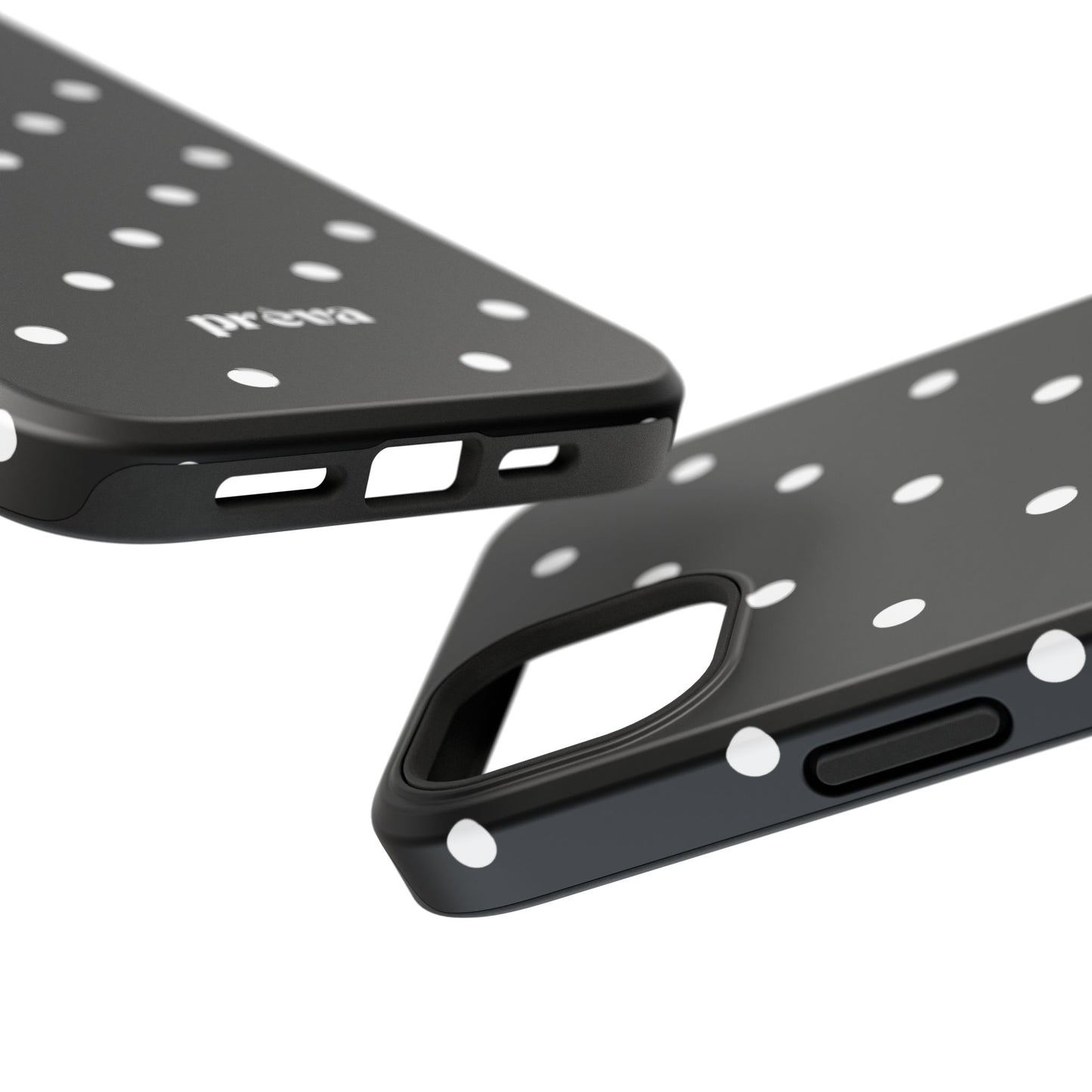 Black with White Polka Dots Phone Case