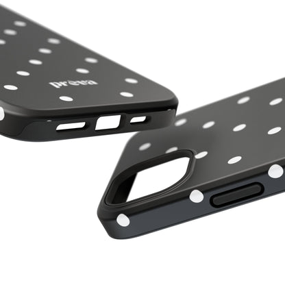 Black with White Polka Dots Phone Case