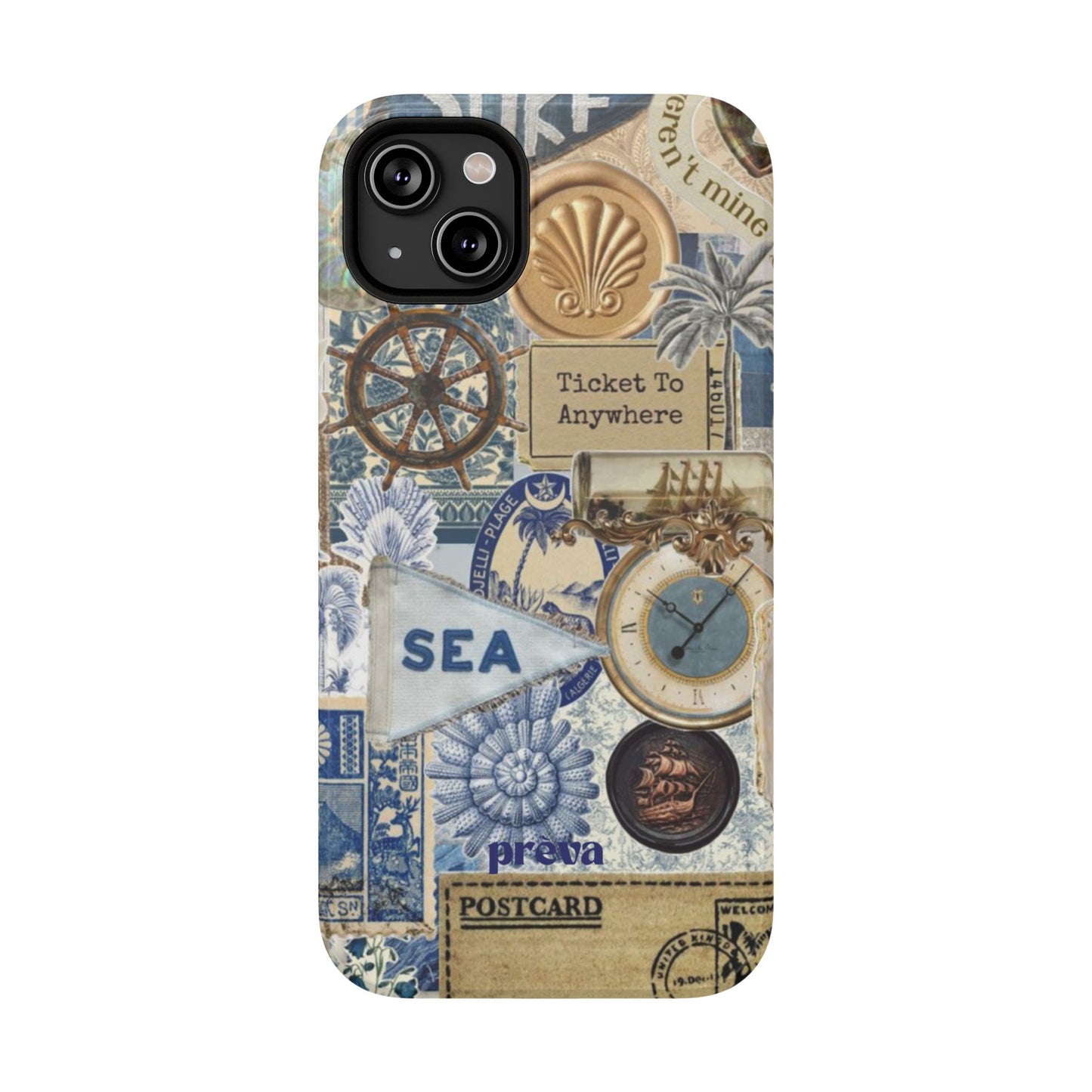 Neutral Travel Collage Phone Case