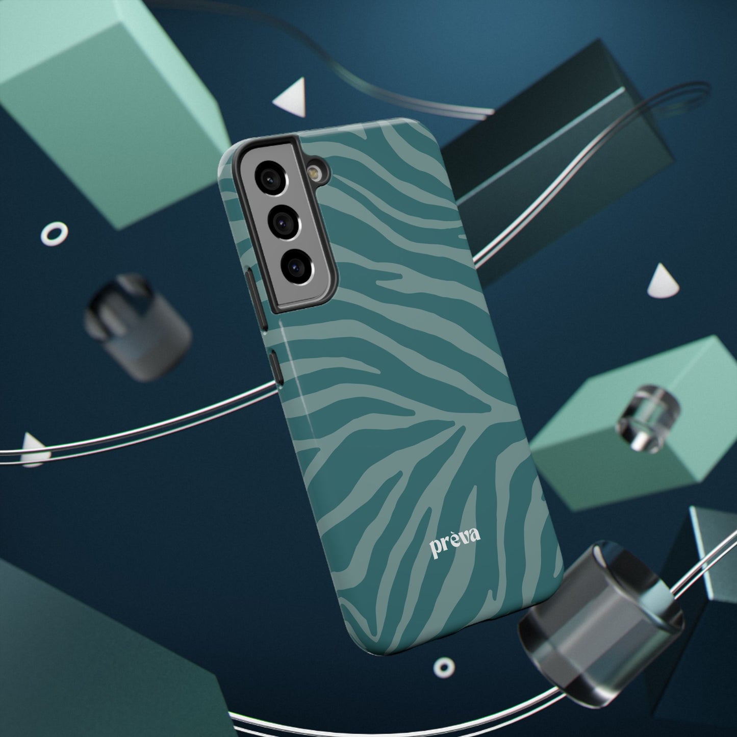 Teal Zebra Phone Case