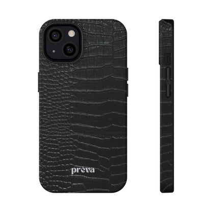 Black Croc Phone Case