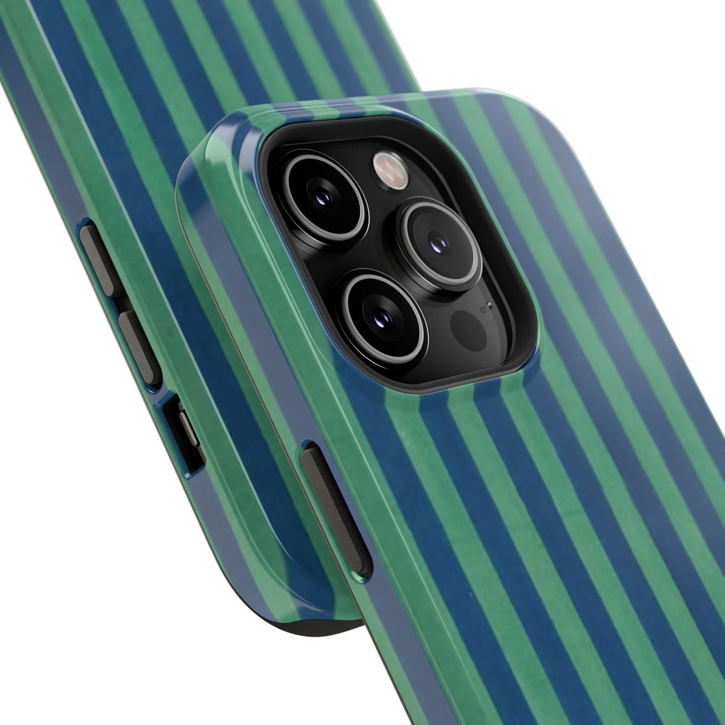 Green & Blue Stripes Phone Case