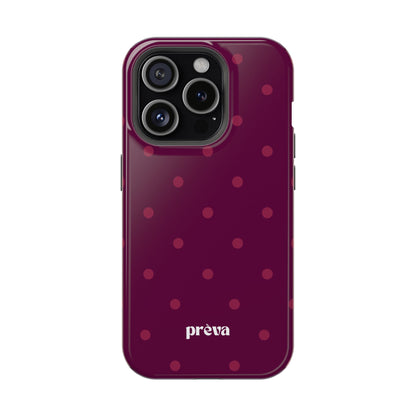 Maroon Polka Dots Phone Case