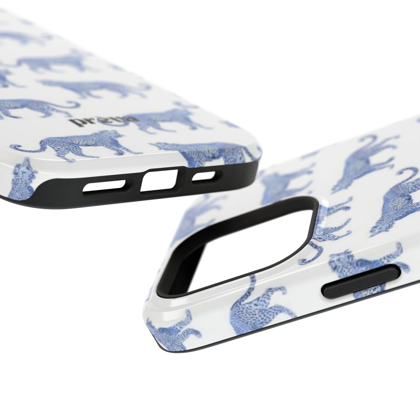 Blue Leopard Pattern Phone Case