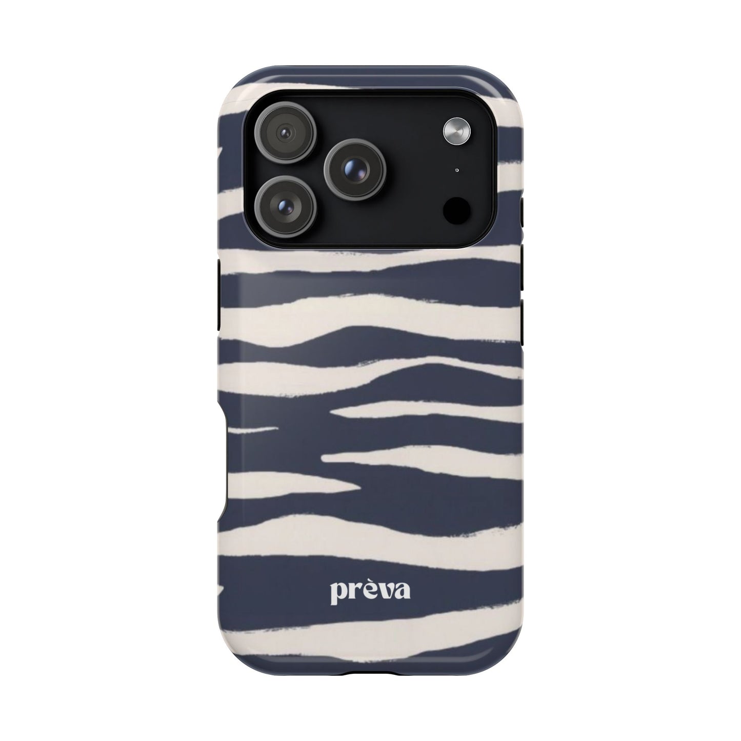 Navy & Cream Zebra Phone Case