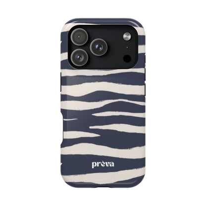 Navy & Cream Zebra Phone Case