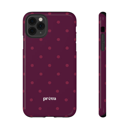 Maroon Polka Dots Phone Case
