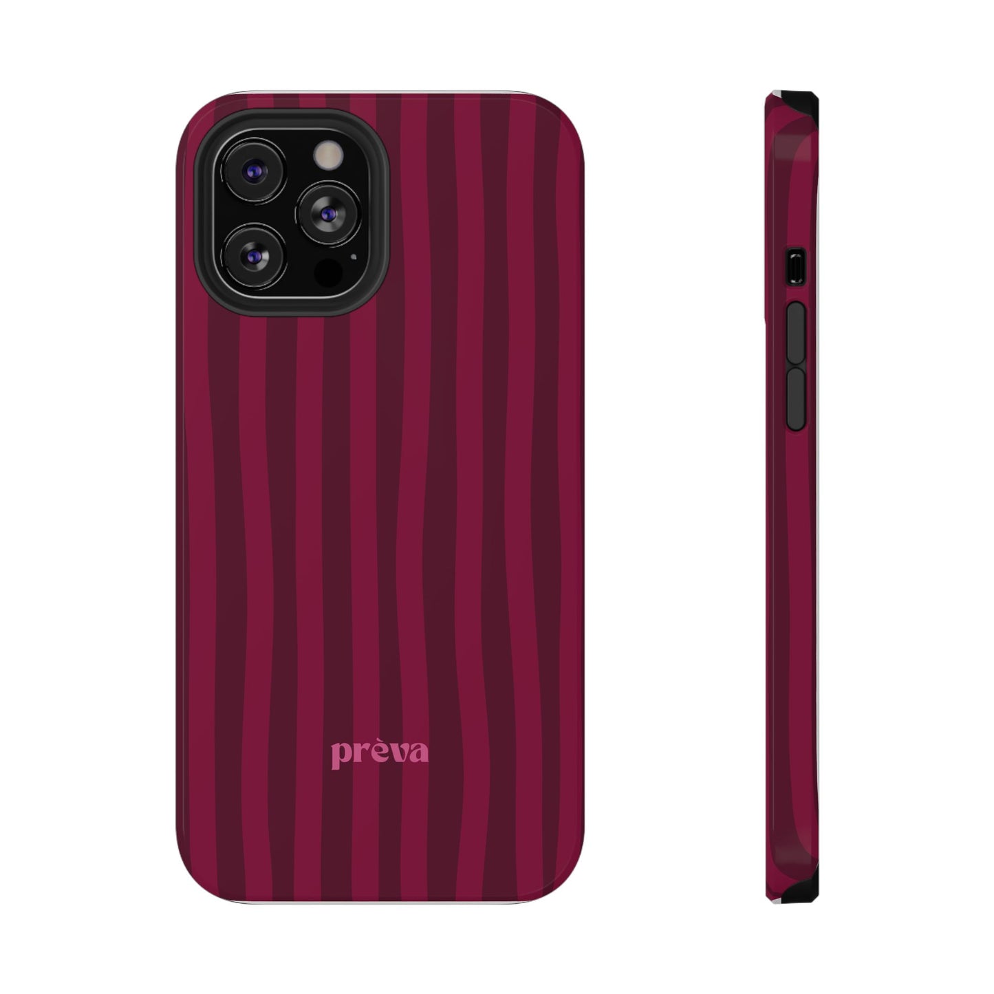 Burgandy Stripes x Ava Dudderar Phone Case