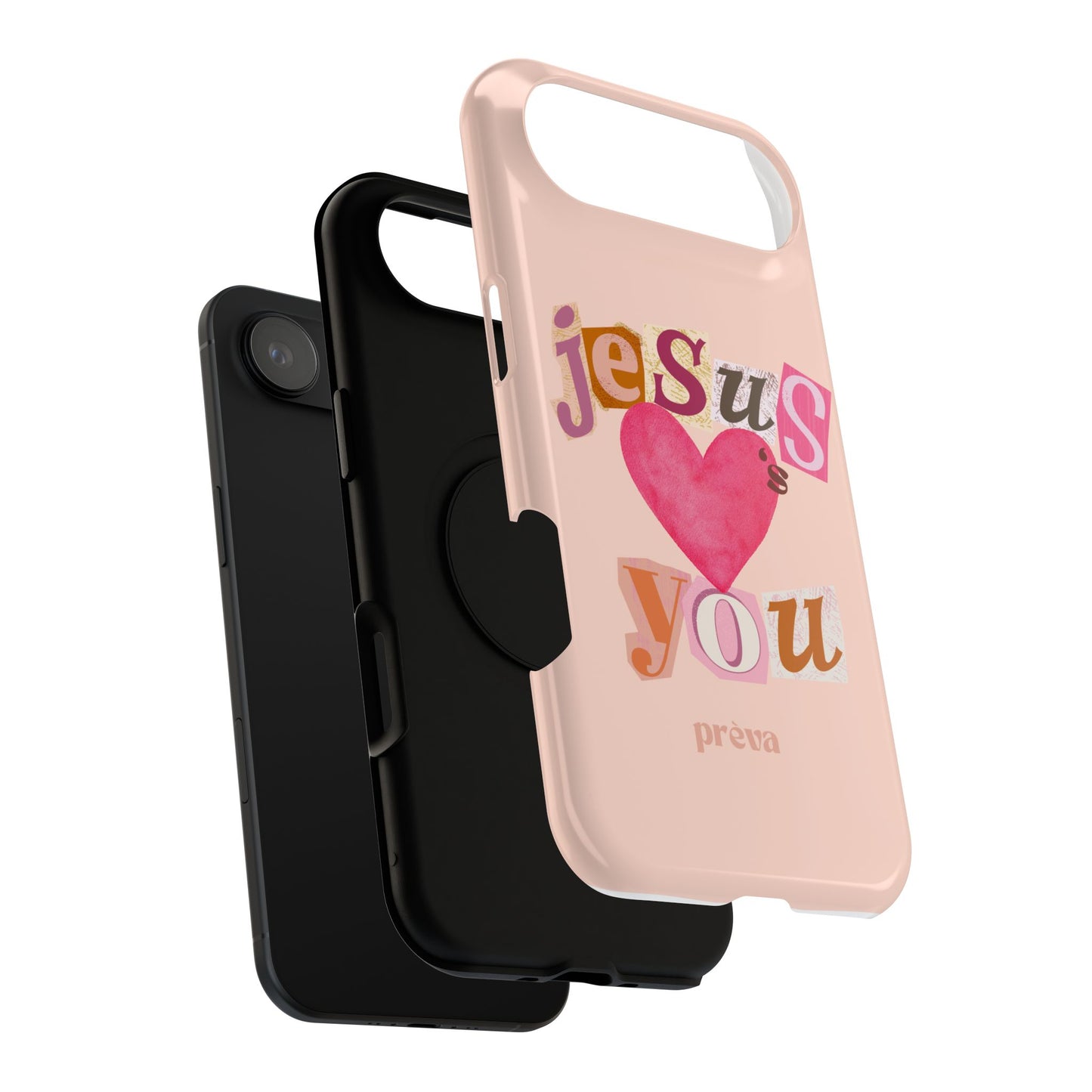 Pink Jesus Loves You Phone Case