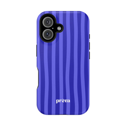 Neon Blue Stripes Phone Case