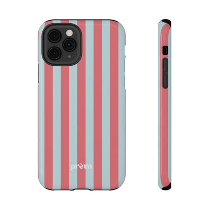 Coral & Teal Stripes Phone Case