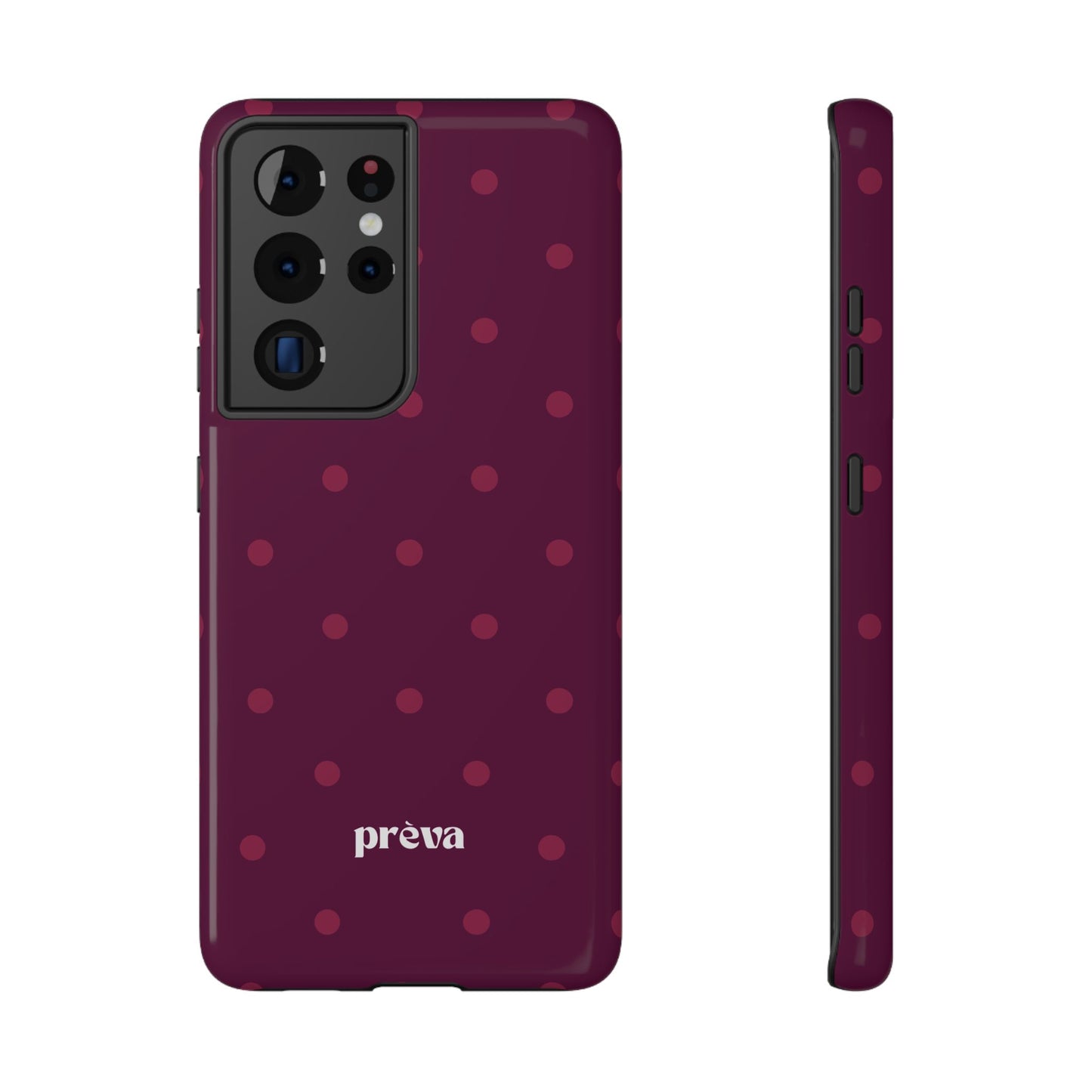 Maroon Polka Dots Phone Case