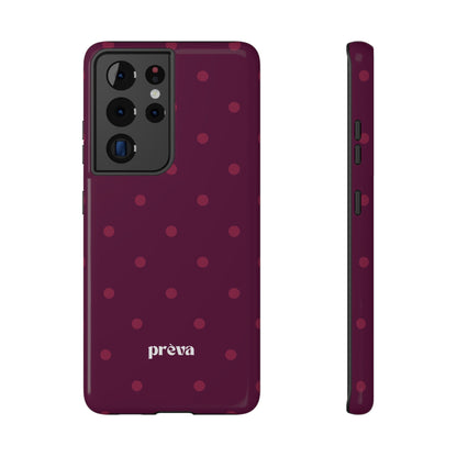 Maroon Polka Dots Phone Case