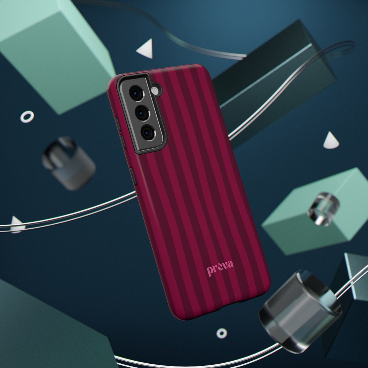 Burgandy Stripes x Ava Dudderar Phone Case