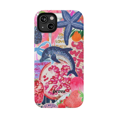 Dolphin Tropics Collage Phone Case