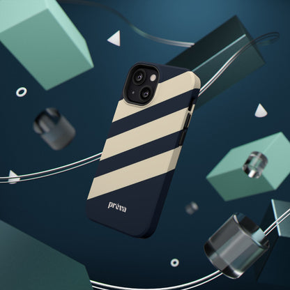 Striped Navy & Cream Phone Case