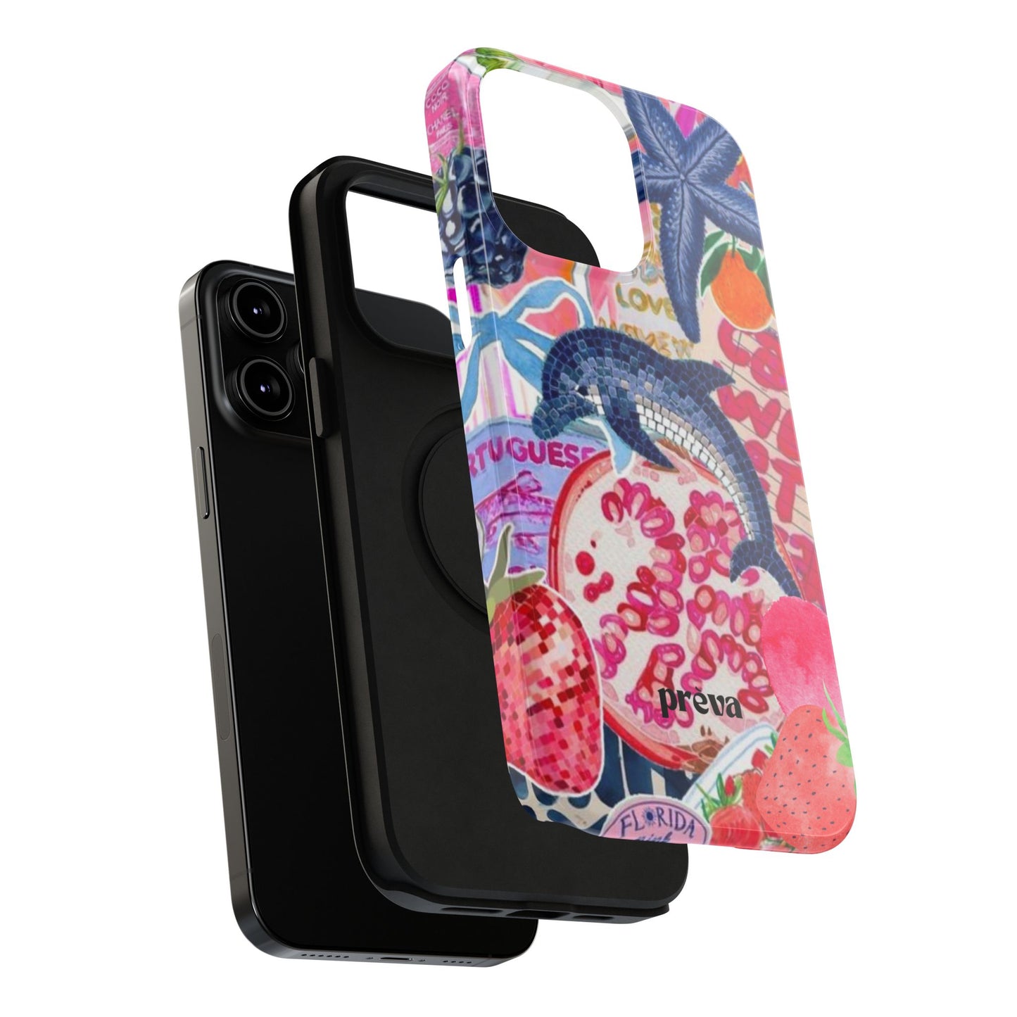 Dolphin Tropics Collage Phone Case
