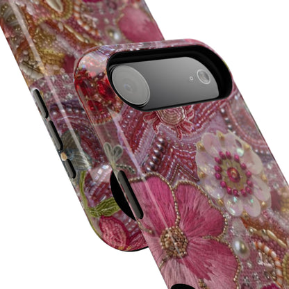 Floral Embroidery Phone Case