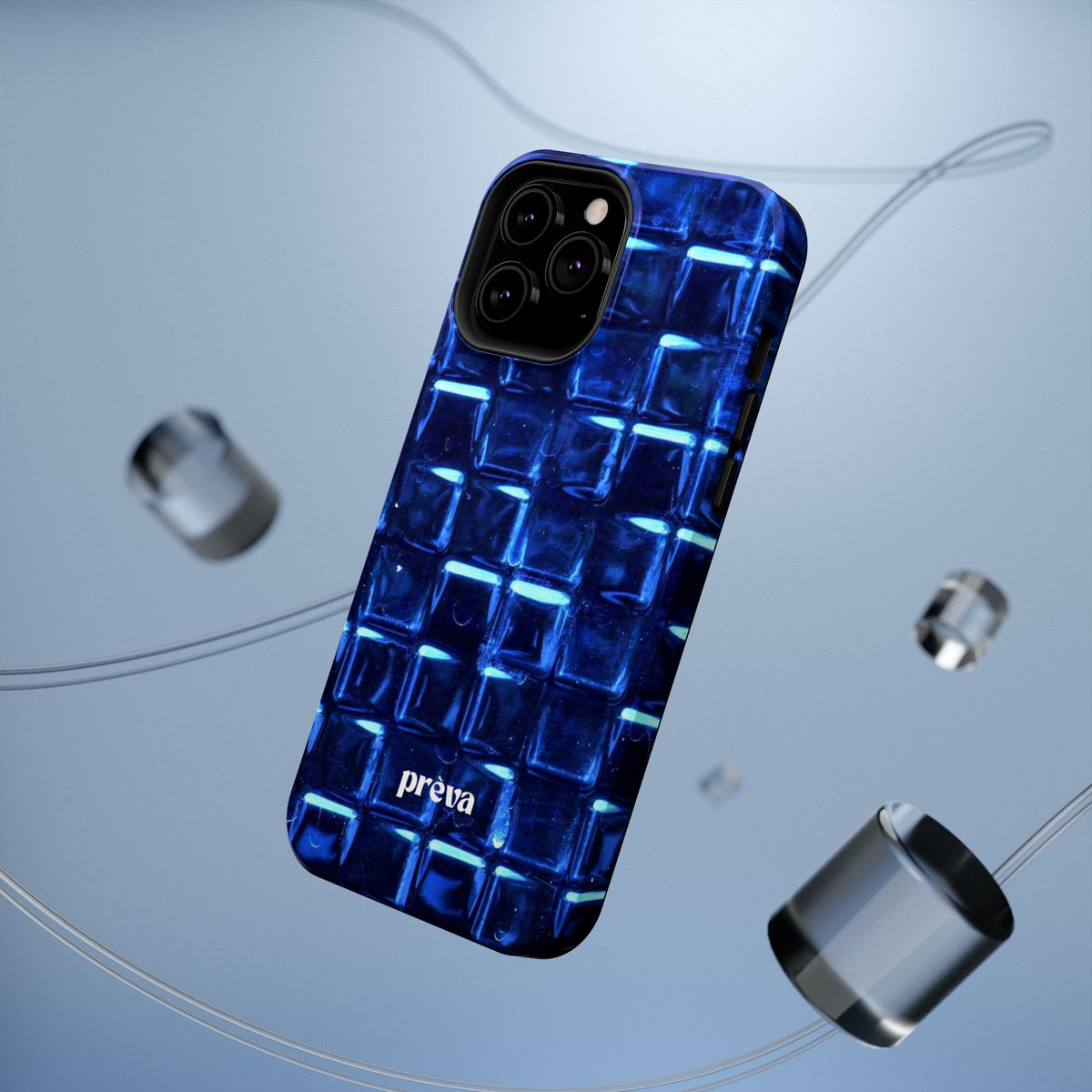 Blue Glass Tile Impact-Resistant Phone Case