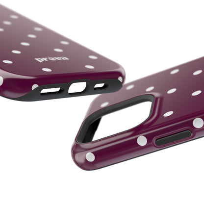 Maroon Polka Dot Phone Case