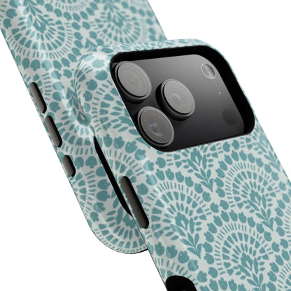Aqua Lace Pattern Phone Case