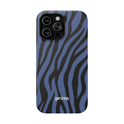 Blue & Black Zebra Stripe Phone Case