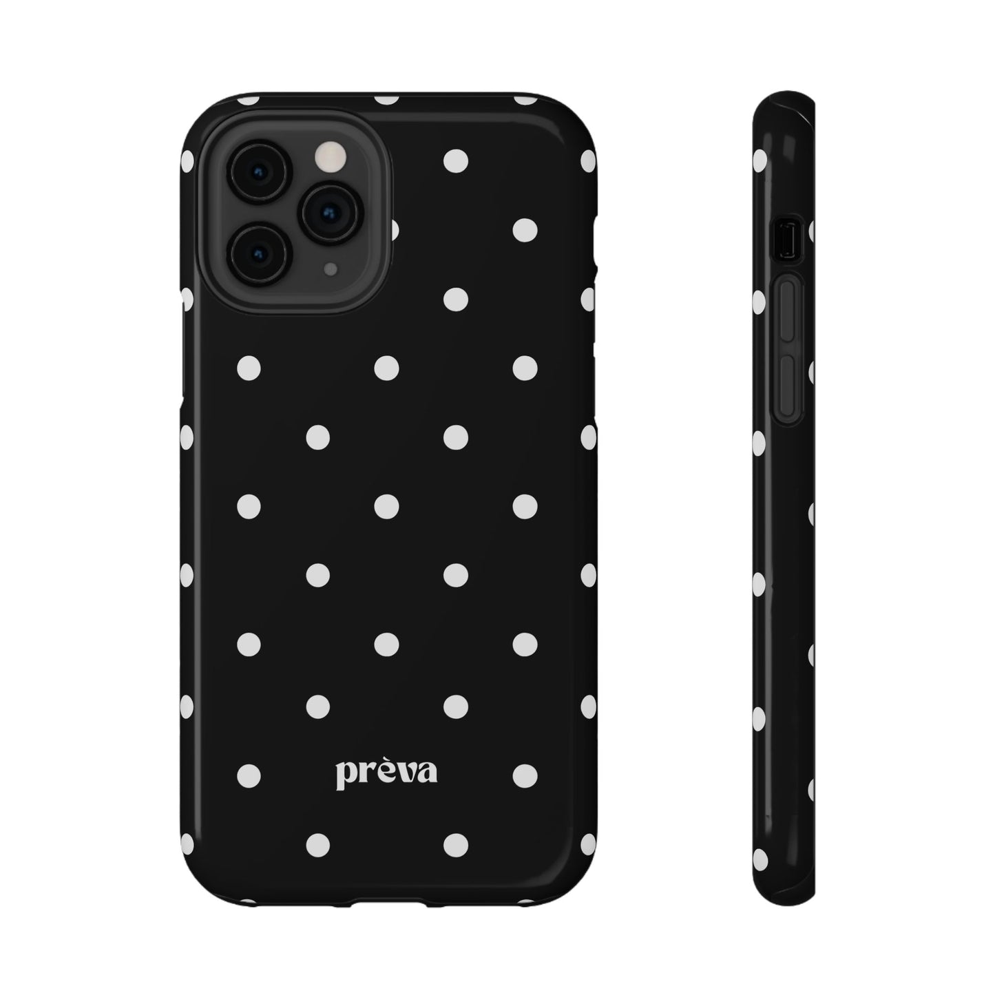 Black with White Polka Dots Phone Case